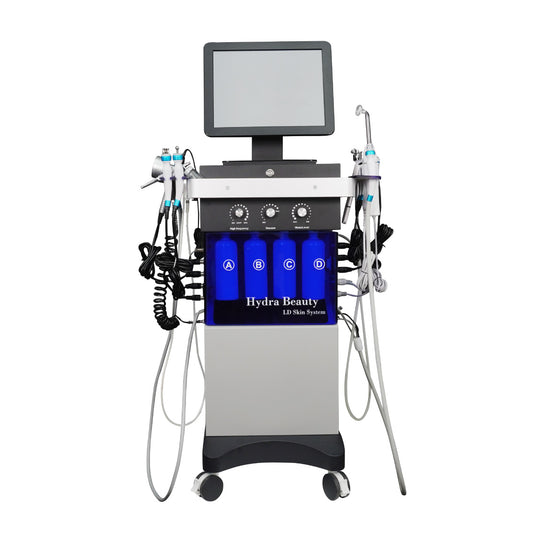 14 in 1 Hydro Oxygen Water Facial Care Machine Skin Rejuvenation Whitening Face Care Wrinkle Therapy Equipment