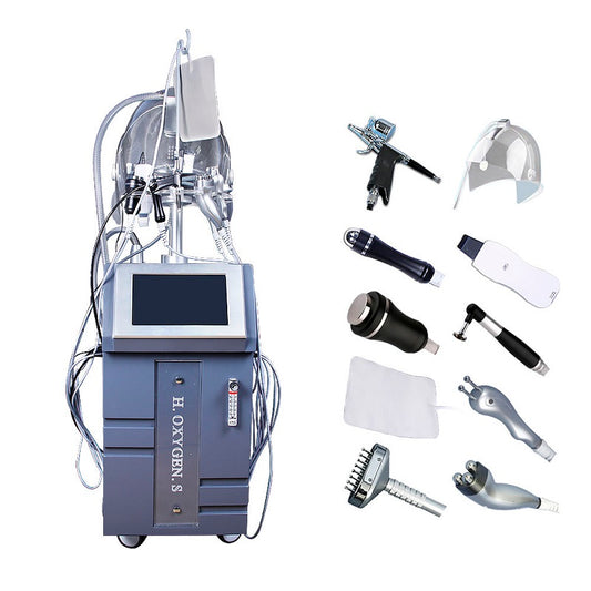 10 in 1 Hydro Oxygen Deep Clean Oxygen Jet Ultrasound RF Skin Oxygen Facial Machine