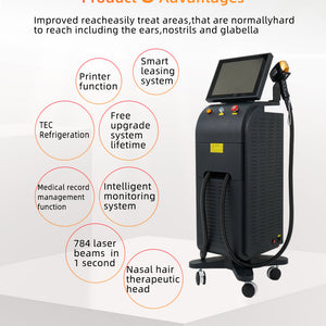 Triple Wave Platinum Titanium 808nm Laser Diode Hair Removal 755 808 1064 Diode Laser Machine