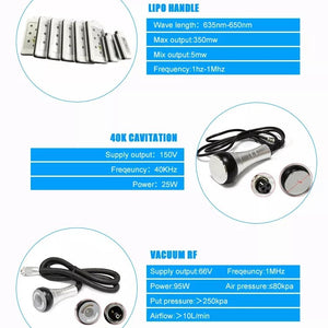 6 in1 40K Cavitation Slimming Machine With Lipolaser Weight Loss Device
