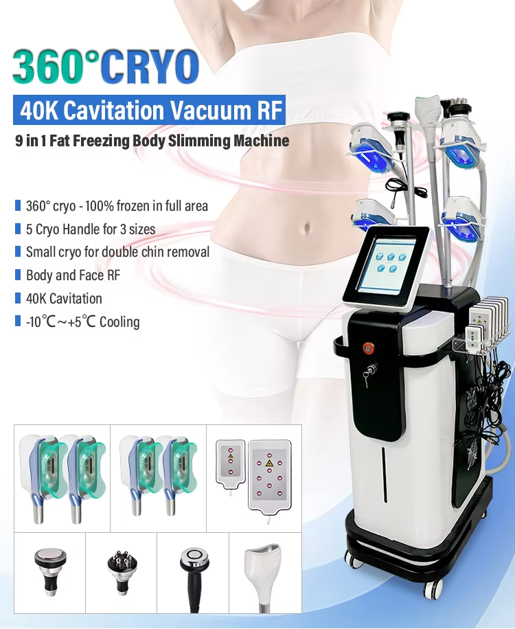 Hot Selling Fat Freezing Cryotherapy Machine Criolipolisis 360 Fat Freeze Cool Lipolysis Cellulite Sculpting Beauty Equipment