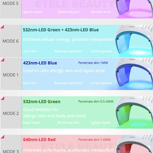 Portable Skin Care PDT LED Facial Light Phototherapy Bio-Light Therapy Device