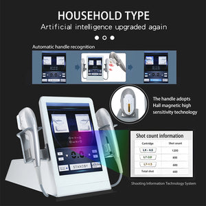 Double handle 7D HIFU Facial Lifting Device With 7 Cartridges