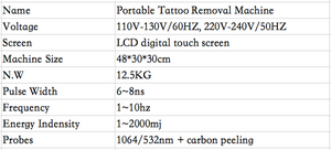 ND-YAG laser Tattoo Removal Pigmentation Therapy Device