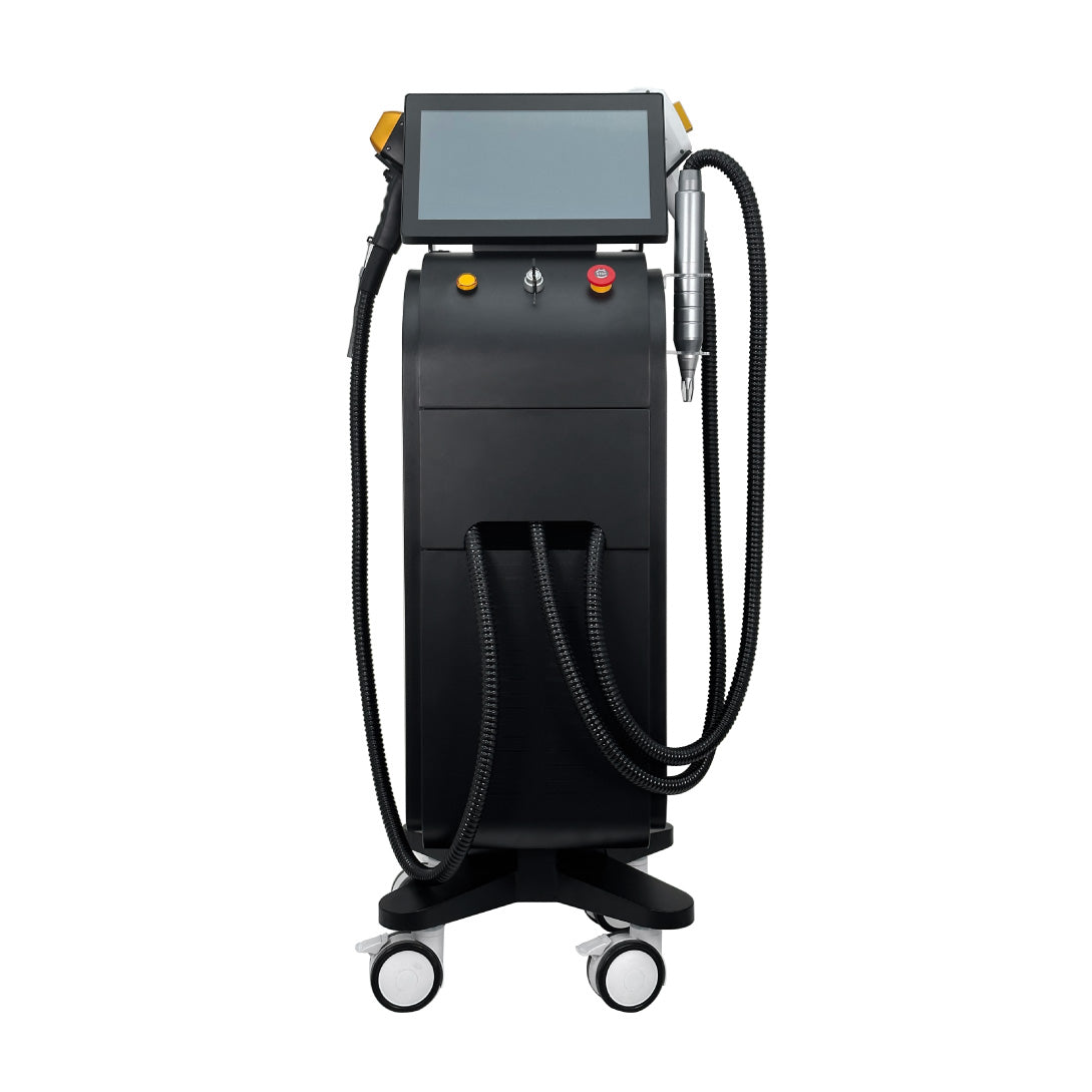Triple wavelength 3 handles 808nm diode laser hair removal machine