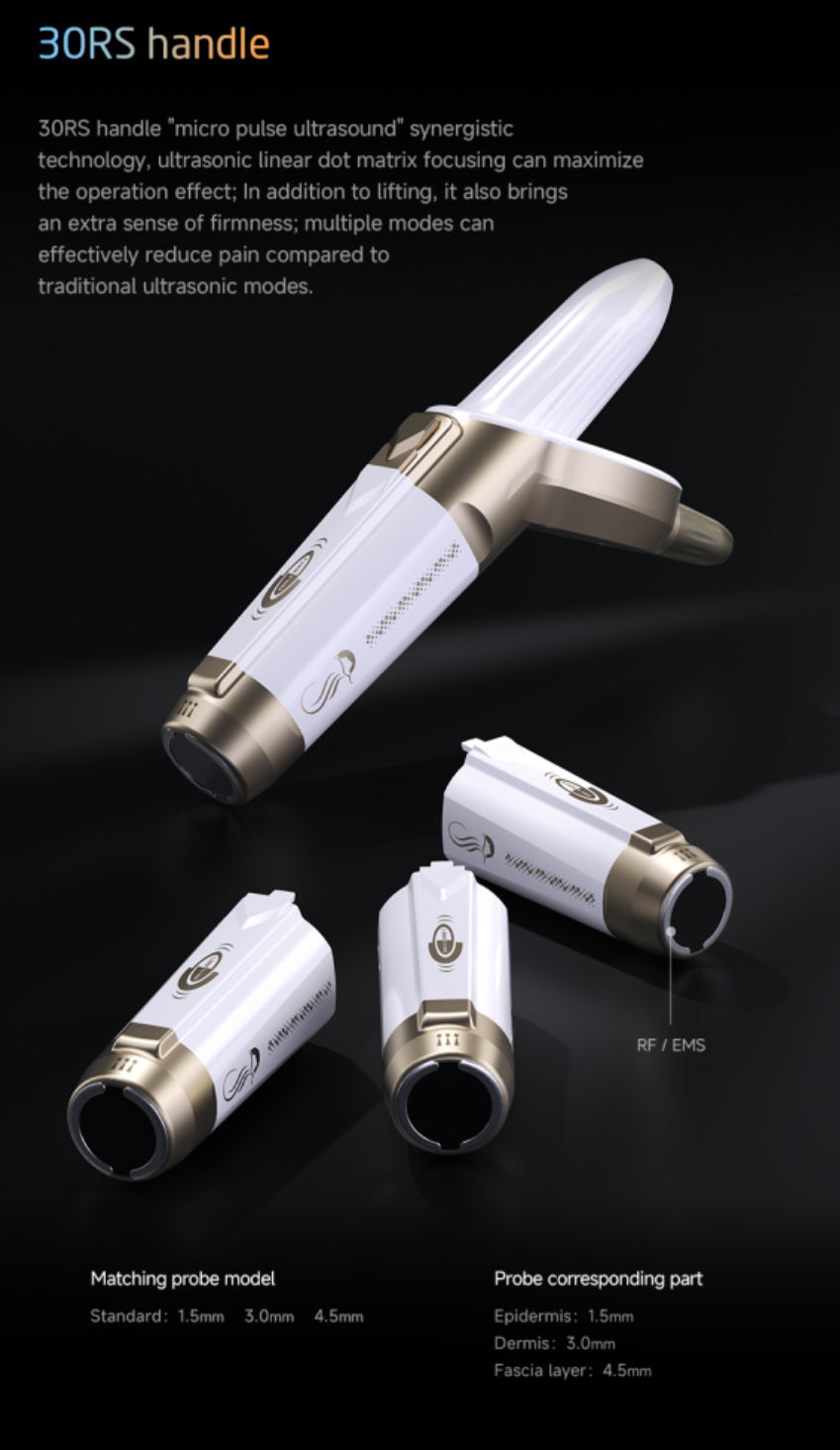 360 Max 25D Anti-Aging Anti-Wrinkle Hifu Machine 3 Handles for Face Body Skin Tightening Weight Loss Whitening Skin Rejuvenation