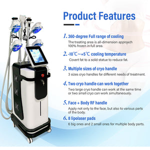 Hot Selling Fat Freezing Cryotherapy Machine Criolipolisis 360 Fat Freeze Cool Lipolysis Cellulite Sculpting Beauty Equipment