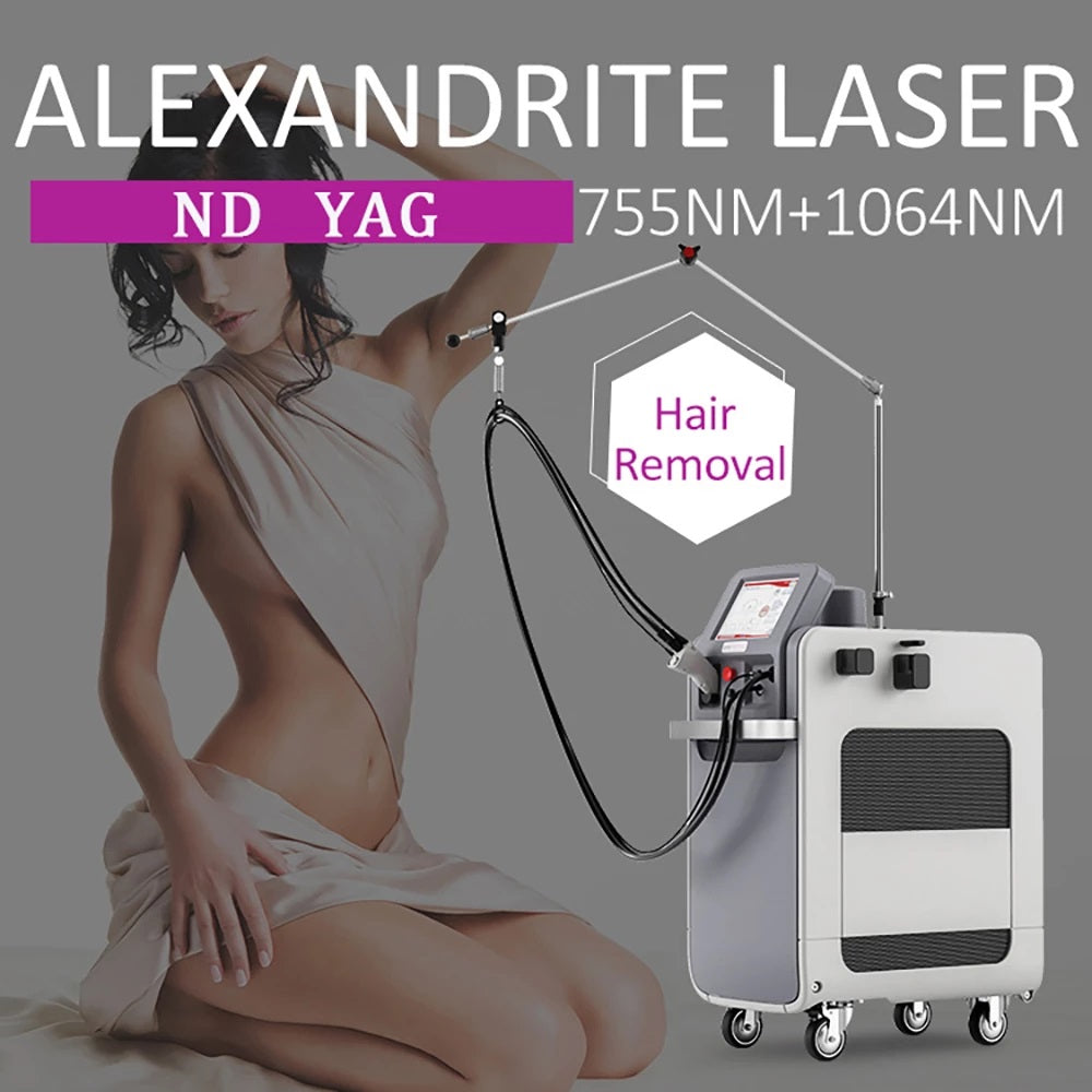 High Quality Painless 755nm 1064nm Alexandrite Laser Hair Removal Machine