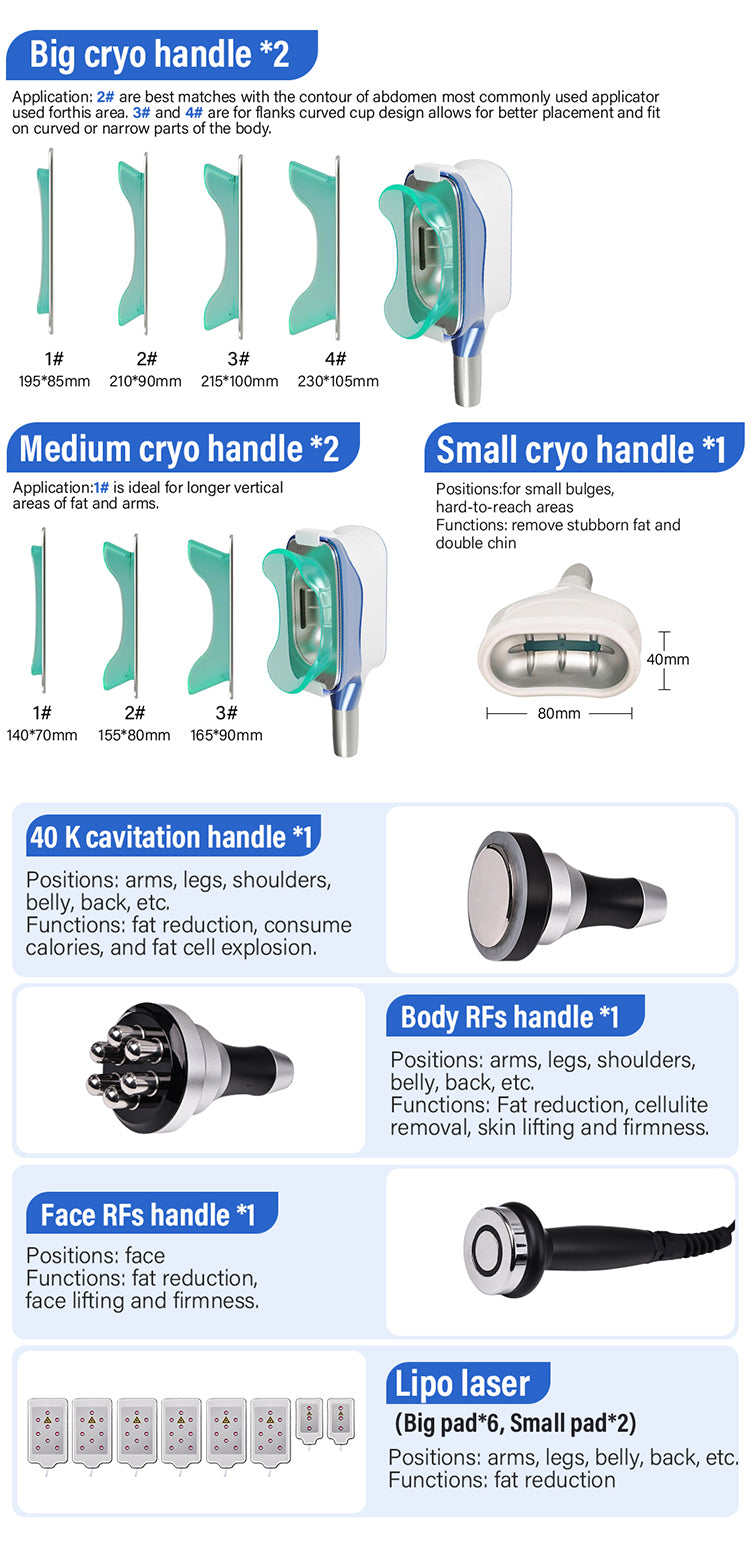 Hot Selling Fat Freezing Cryotherapy Machine Criolipolisis 360 Fat Freeze Cool Lipolysis Cellulite Sculpting Beauty Equipment