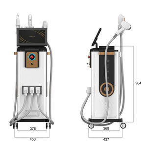 2000w Professional Diode Laser Permanent Hair Removal Permanent Painless 3 Handles Machine
