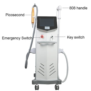 2 in 1 808nm Diode Laser Hair Removal Machine Picosecond Laser Tattoo Removal Machine
