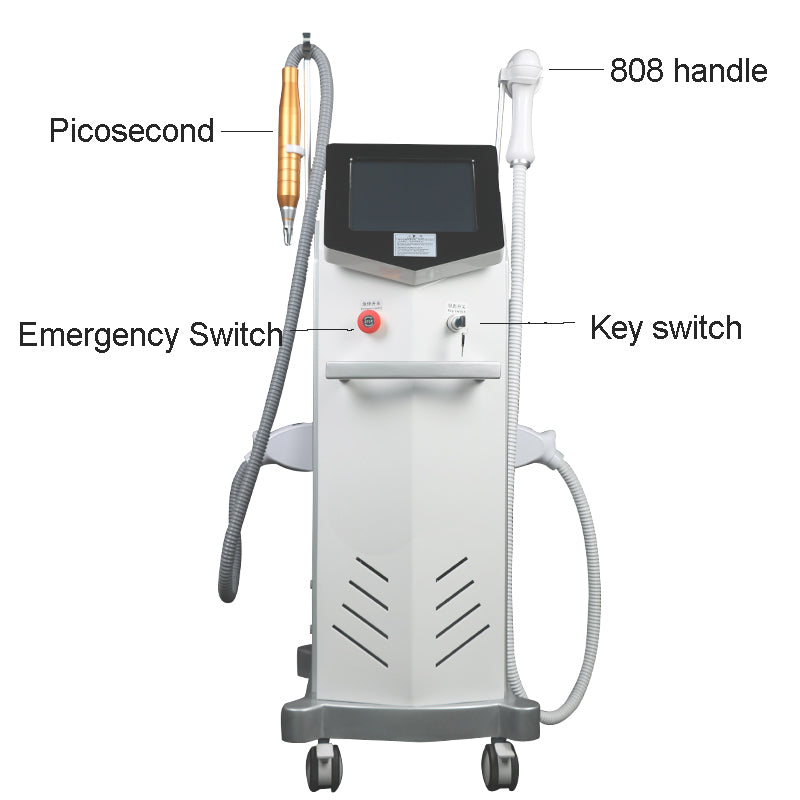 2 in 1 808nm Diode Laser Hair Removal Machine Picosecond Laser Tattoo Removal Machine