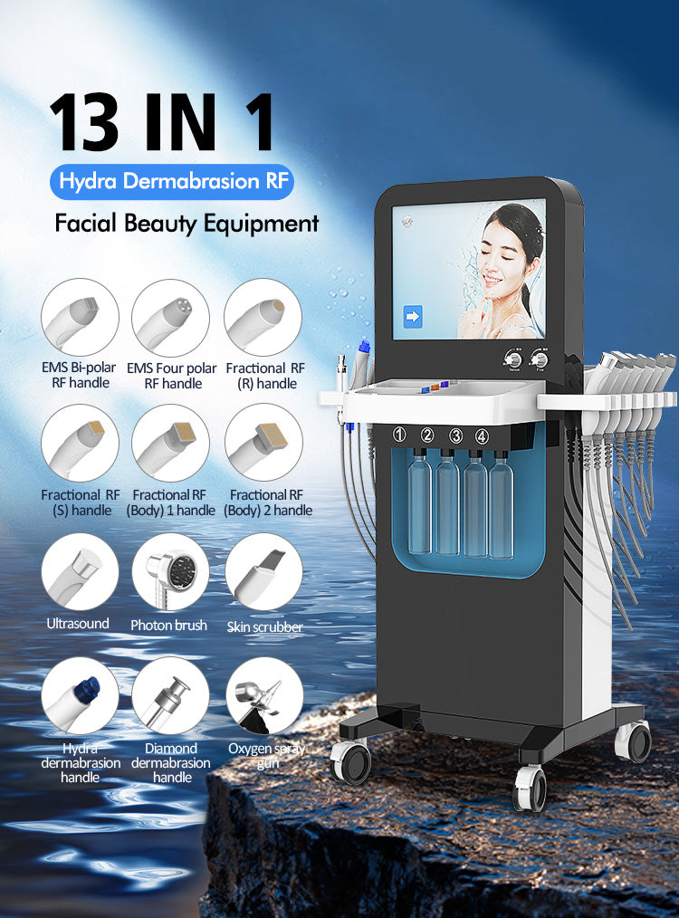 14 In 1 Korea Aqua Peeling Machine Hydro Oxyge Facial Diamond Dermabrasion Machine