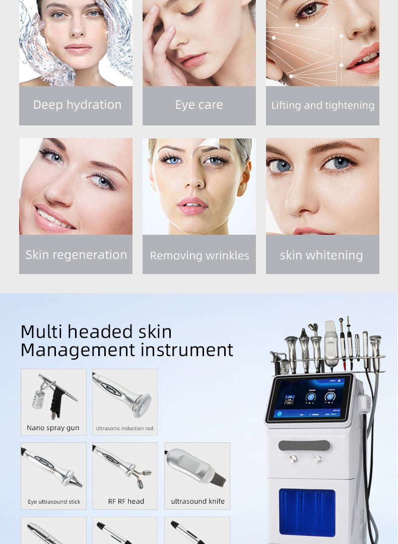 12 In 1 Hydro Water Peel Microdermabrasion Hydrodermabrasion Facial Machine