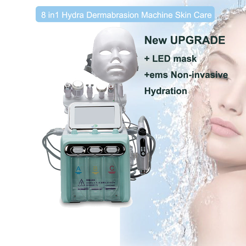 8 in 1 Hydrogen water Dermabrasion Oxgen jet Peel Diamond Oxygen facial machine