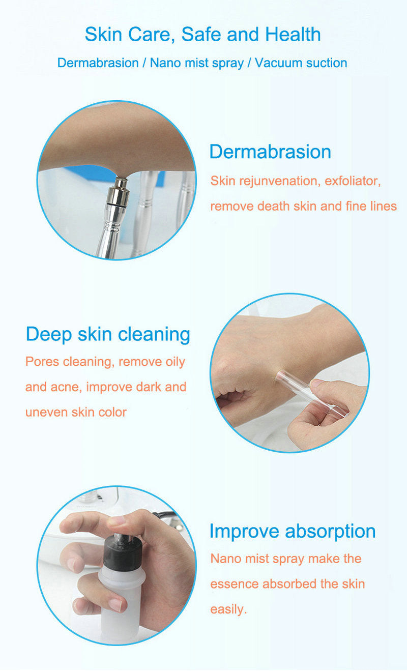 3 in 1 Diamond Microdermabrasion SPA Skin Rejuvenation Exfoliating Equipment