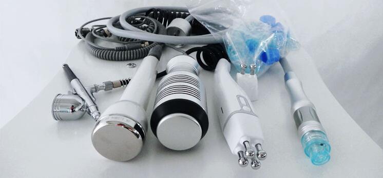 5 in 1 ultrasonic facial cleaning lifting RF Skin Tightening oxygen Dermabrasion device