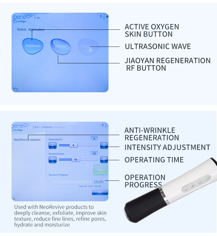 2 IN 1 Tightening Whitening Rejuvenating Instrument Oxygen Bubble Beauty Machine
