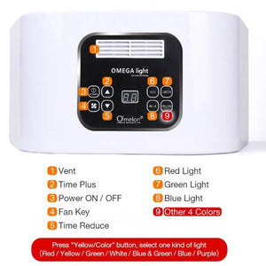 Portable 7 Color Led Photon Red Blue Acne Removal Skin Rejuvenation Spectrometer Ems Face Massage Whitening Skin Rejuvenation