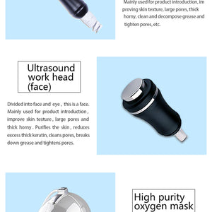 10 in 1 Hydro Oxygen Deep Clean Oxygen Jet Ultrasound RF Skin Oxygen Facial Machine