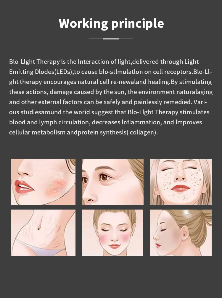 7 Color Led Light Therapy Machine Facial Spa Skin Rejuvenation Machine Therapy Light