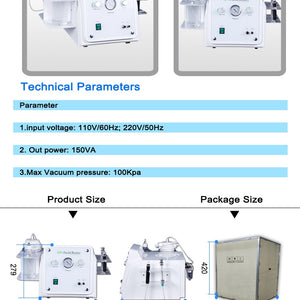 Skin Scrubber H2O2 Aqua Peeling Facial Machine Multifunction Hydro Dermabrasion Facial Device