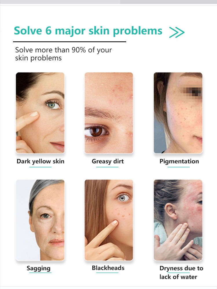 6 In 1 Oxygen Small Bubble Aqua Facial Peel H2O2 RF Face Lifting Skin Tightening Machine