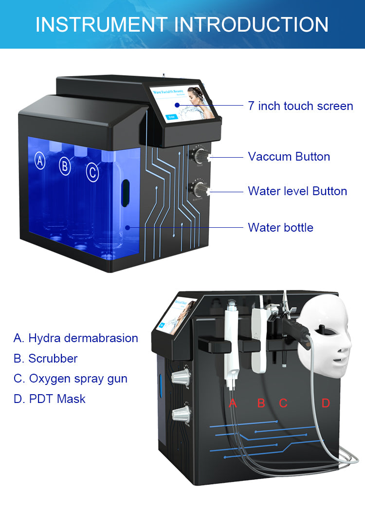 Vacuum Face Clean Hydro Water Oxygen jet Facial Ance Pore Cleaner Skin Care Machine