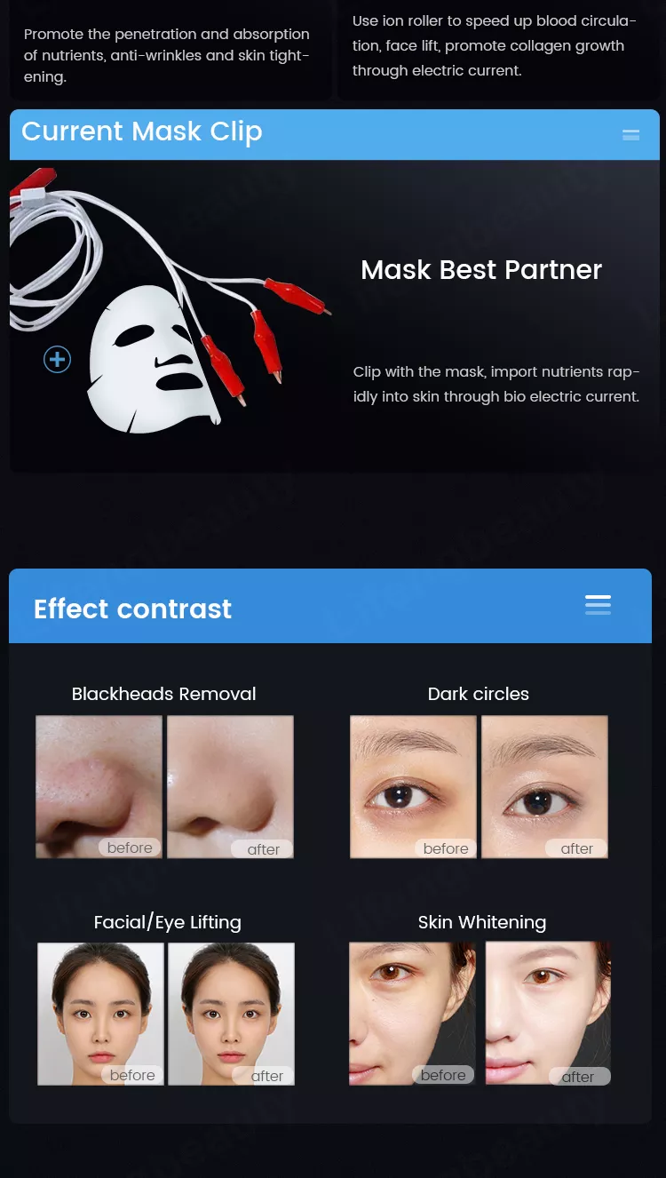 Hydro Dermabrasion Machine High Frequency Ultrasonic Galvanic Facial Scrub Machine