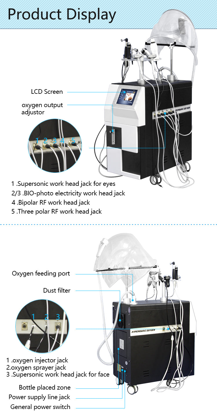 Oxygene Jet Peel Hydrodermabrasion Facial Machine Skincare Oxygenated Facial Machine