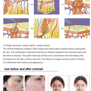 Multifunction Led Light 8 In 1 Hydra Dermabrasion Oxygen Jet Skin Rejuvenation Machine
