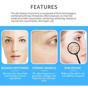 2 IN 1 Tightening Whitening Rejuvenating Instrument Oxygen Bubble Beauty Machine