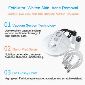 3 in 1 Diamond Microdermabrasion SPA Skin Rejuvenation Exfoliating Equipment