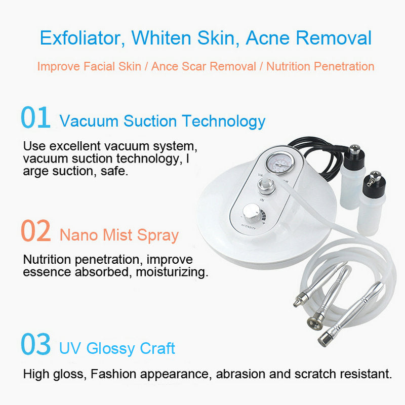 3 in 1 Diamond Microdermabrasion SPA Skin Rejuvenation Exfoliating Equipment