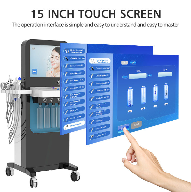 14 In 1 Korea Aqua Peeling Machine Hydro Oxyge Facial Diamond Dermabrasion Machine
