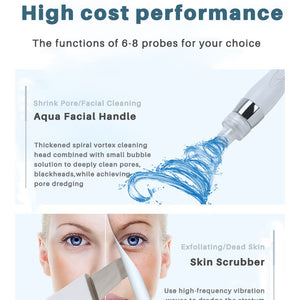 8 in 1 Hydrogen water Dermabrasion Oxgen jet Peel Diamond Oxygen facial machine