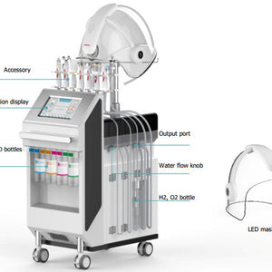 Ultrasound cold hammer Oxygen inject face skin rejuvenation water oxygen facial cleaning beauty machine