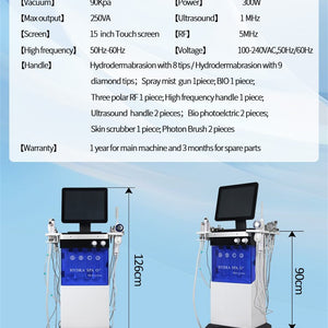 Hydro Water 14 in 1 Oxygen Jet Peel Facial Beauty deeping Clean Skin Device