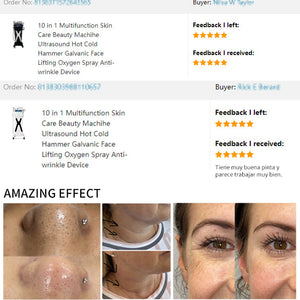 Hydro Dermabrasion Machine High Frequency Ultrasonic Galvanic Facial Scrub Machine