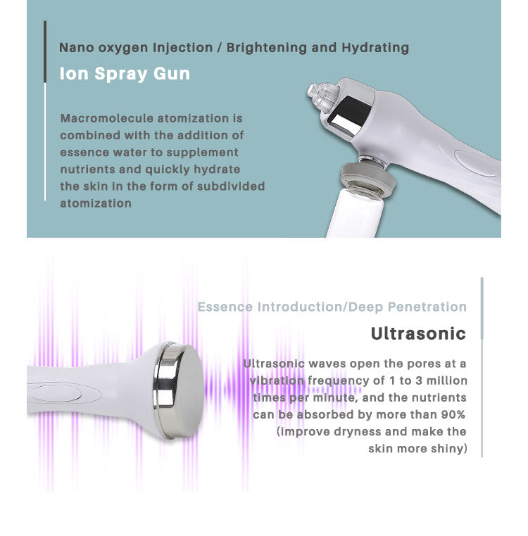 8 in 1 Hydrogen water Dermabrasion Oxgen jet Peel Diamond Oxygen facial machine