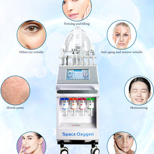Ultrasound cold hammer Oxygen inject face skin rejuvenation water oxygen facial cleaning beauty machine