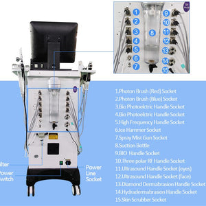 Hydro Water 14 in 1 Oxygen Jet Peel Facial Beauty deeping Clean Skin Device