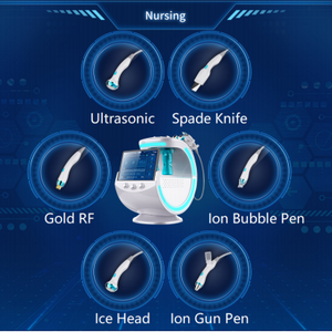 7 in 1 water peel microdermabrasion hydrodermabrasion facial machine with skin analyzer