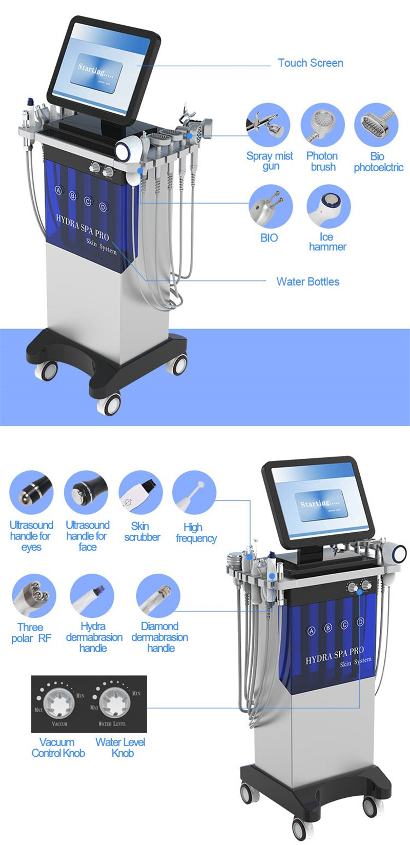 Hydro Water 14 in 1 Oxygen Jet Peel Facial Beauty deeping Clean Skin Device