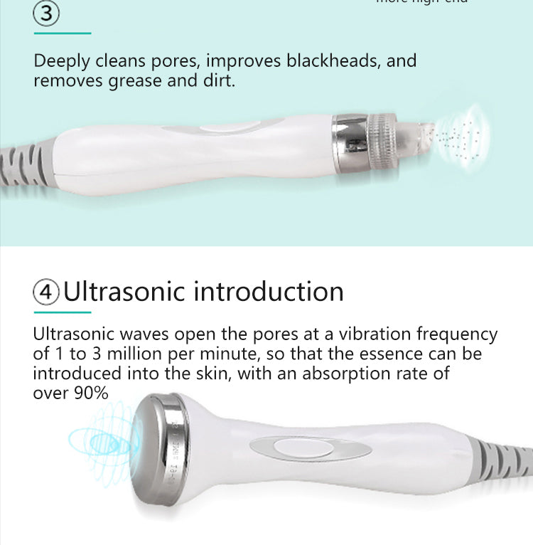 6 In 1 Oxygen Small Bubble Aqua Facial Peel H2O2 RF Face Lifting Skin Tightening Machine