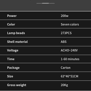 7 Color Led Light Therapy Machine Facial Spa Skin Rejuvenation Machine Therapy Light