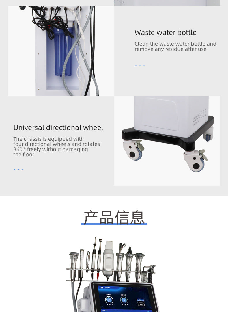 12 In 1 Hydro Water Peel Microdermabrasion Hydrodermabrasion Facial Machine