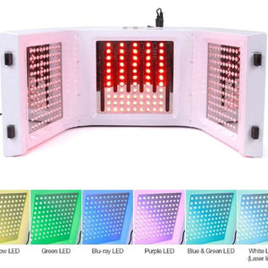Portable 7 Color Led Photon Red Blue Acne Removal Skin Rejuvenation Spectrometer Ems Face Massage Whitening Skin Rejuvenation