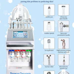 Ultrasound cold hammer Oxygen inject face skin rejuvenation water oxygen facial cleaning beauty machine