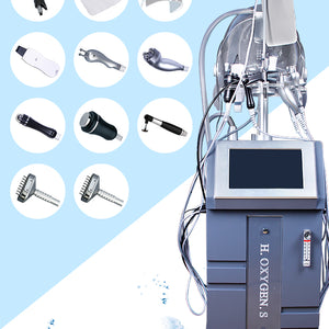 10 in 1 Hydro Oxygen Deep Clean Oxygen Jet Ultrasound RF Skin Oxygen Facial Machine